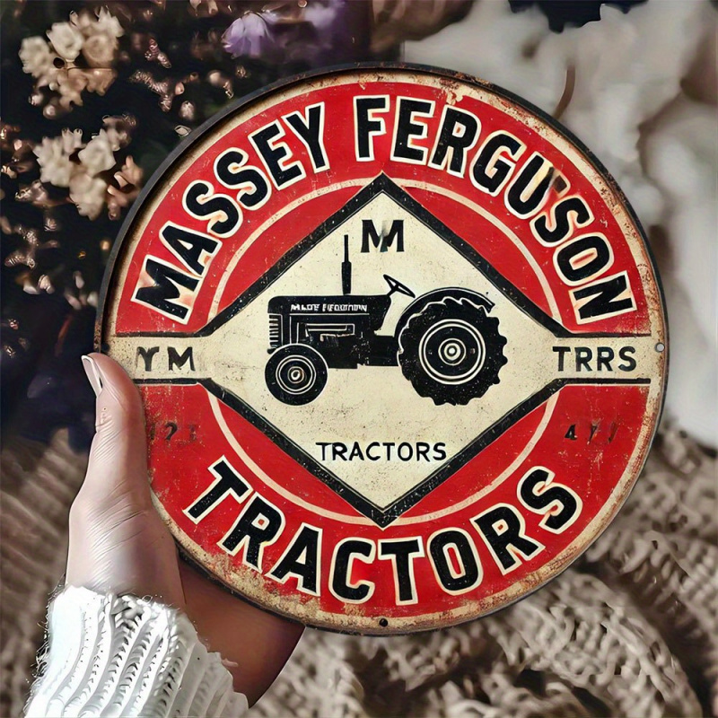 Farming Agriculture Logo - Vintage Massey Ferguson Tractors Retro Metal