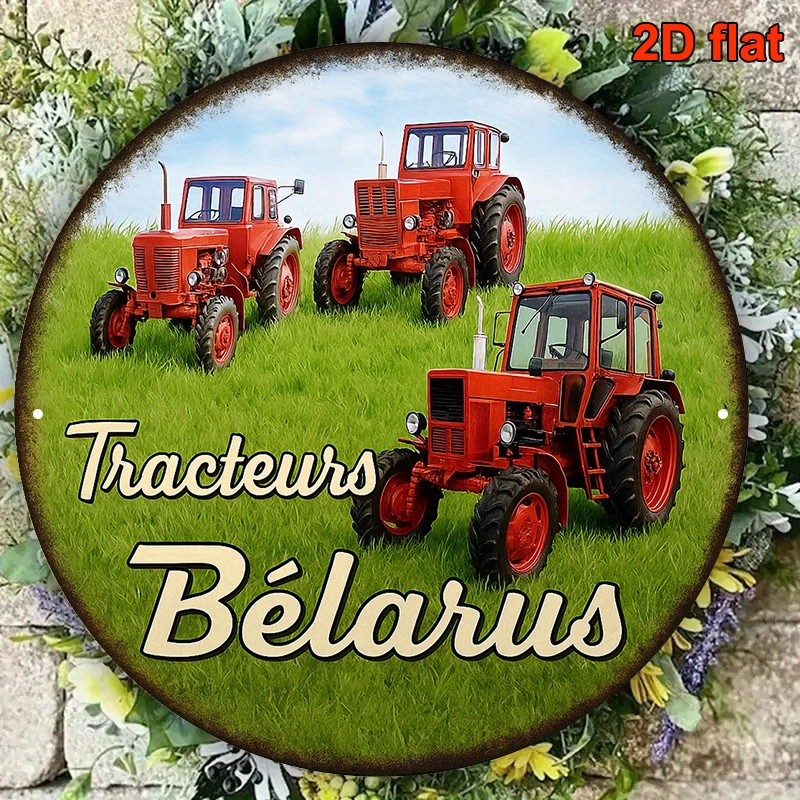 Agriculture Farm House - Vintage Belarus Tractor Metal Sign 8