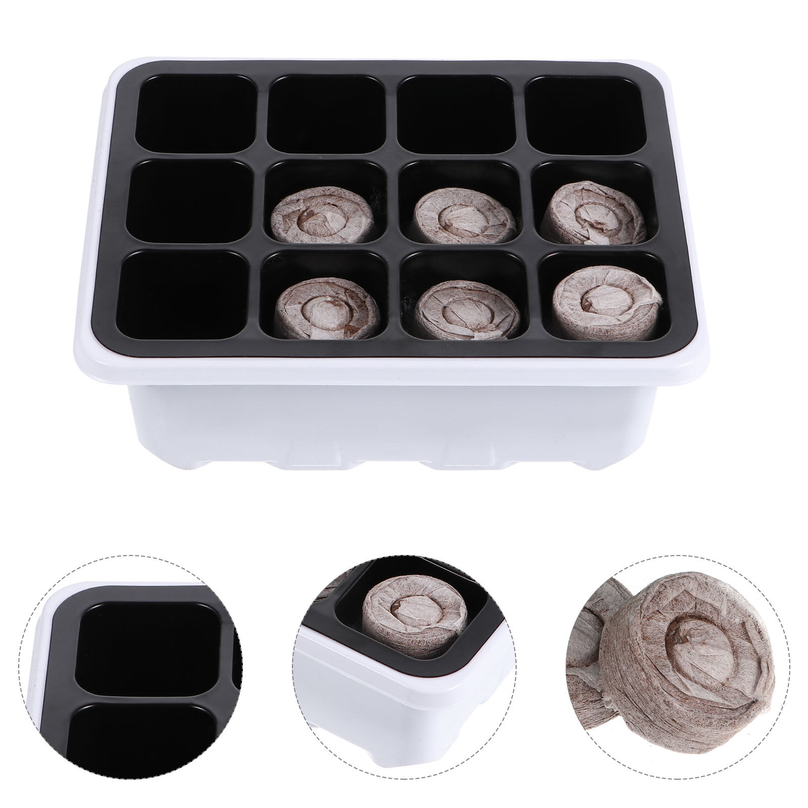 Nursery Plug Tray - 12pcs 1 Set Soil Starter Growing