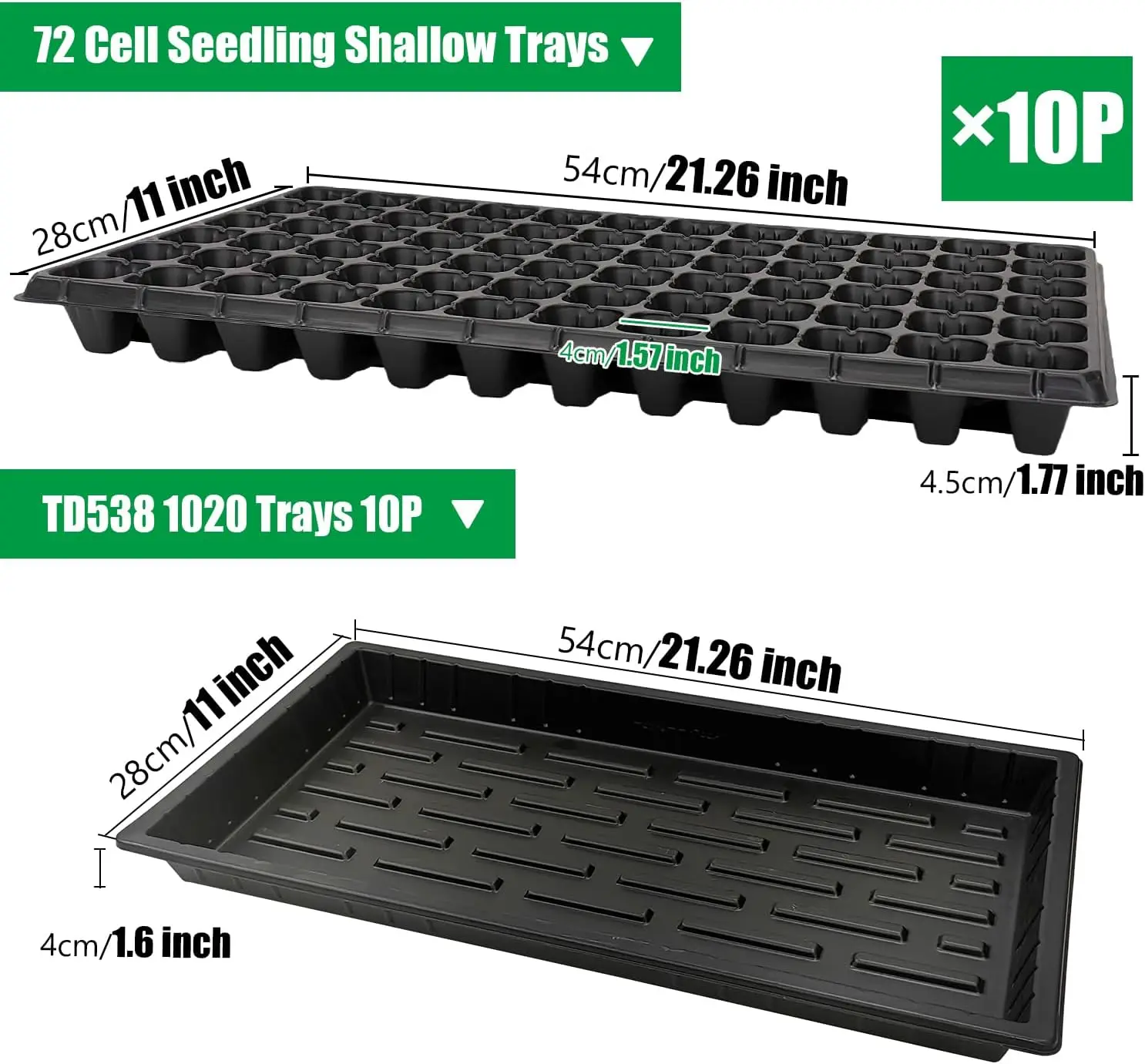 Ten Pack Seed Starter Trays An - Nursery Plug Tray 评论和价格