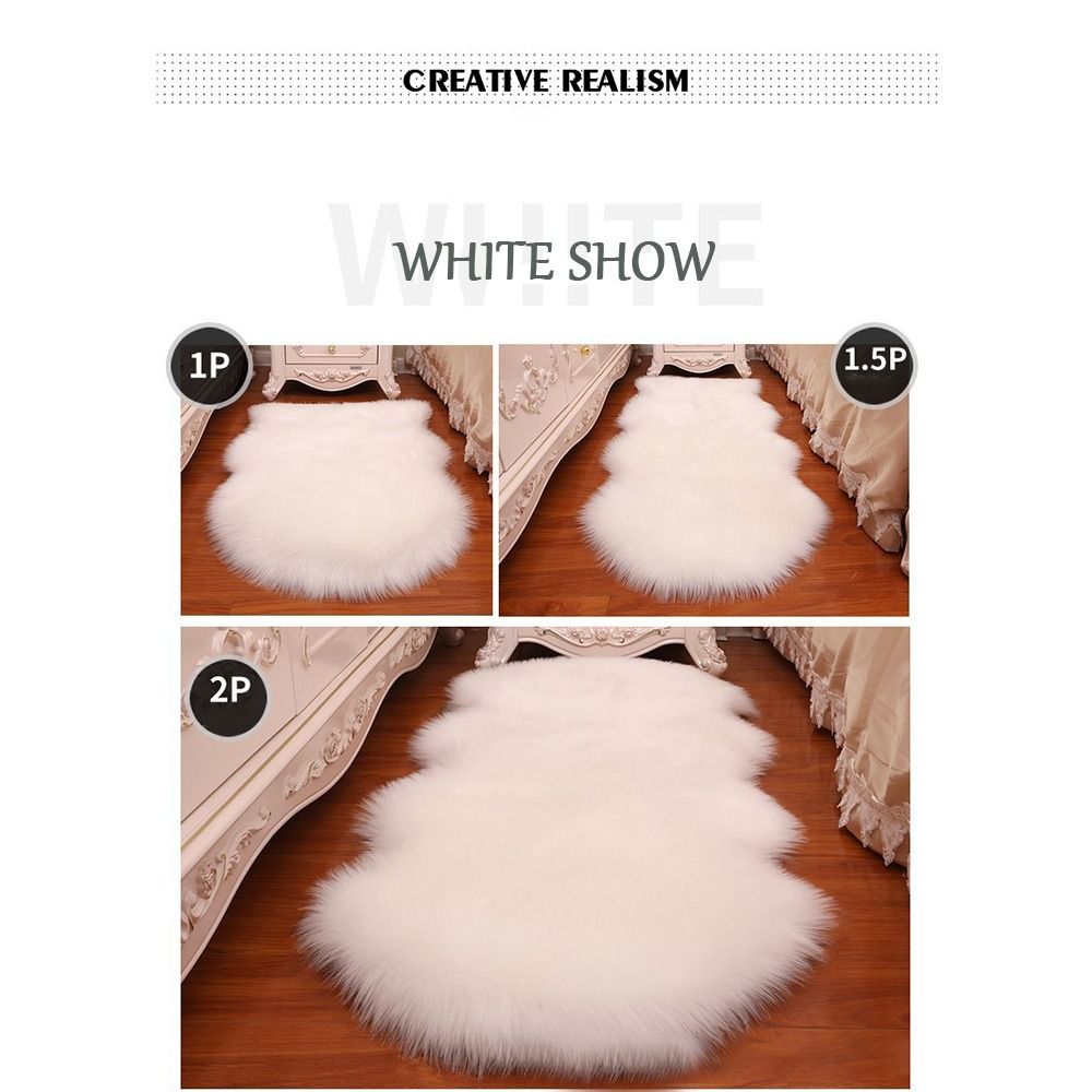 Washable Fluffy Shaggy Long Ha - Cow Mat Rubber 评论和价格