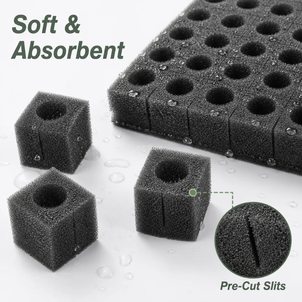 100Pcs Hydroponic Plant Sponge - Nursery Plug Tray 评论和价格