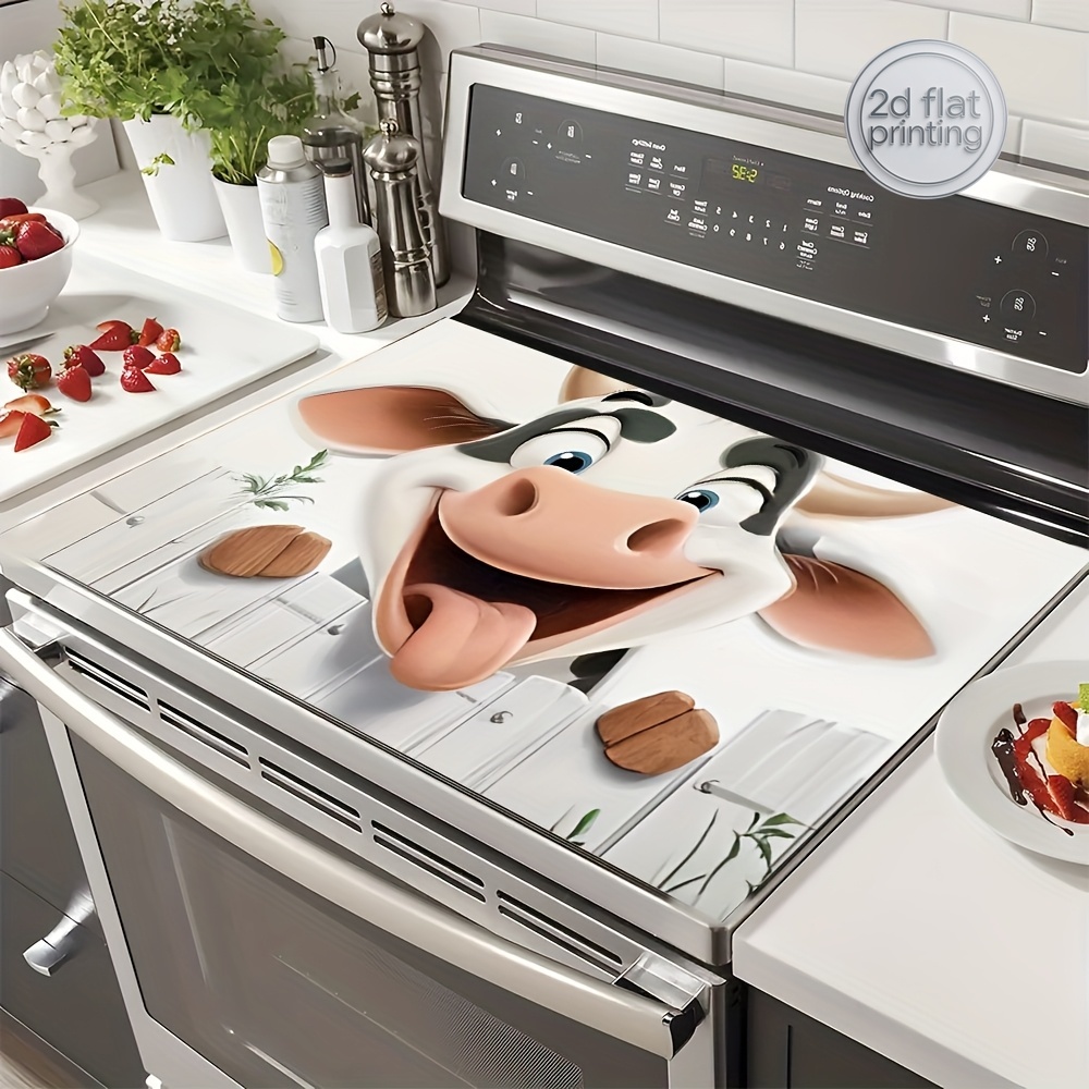 Cow-Print Stove Cover Mat – So - Cow Mat Rubber 评论和价格