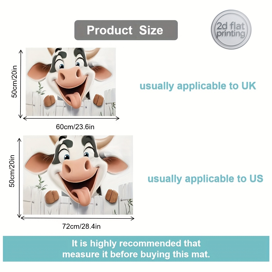 Cow-Print Stove Cover Mat – So - Cow Mat Rubber 评论和价格