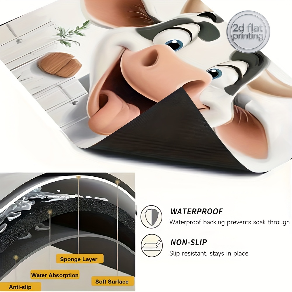 Cow-Print Stove Cover Mat – So - Cow Mat Rubber 评论和价格