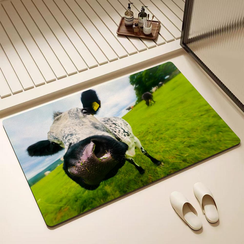 Abstract Cow Animal KWaii Floo - Cow Mat Rubber 评论和价格