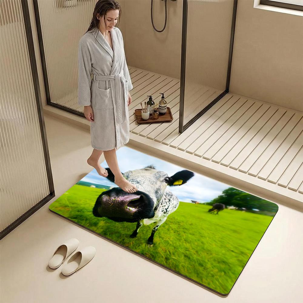 Abstract Cow Animal KWaii Floo - Cow Mat Rubber 评论和价格