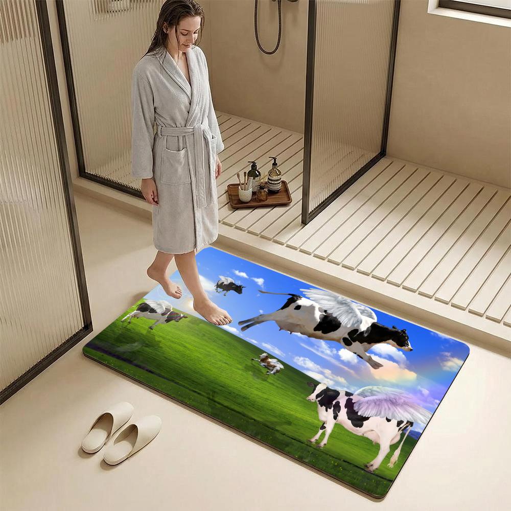 Abstract Cow Animal KWaii Floo - Cow Mat Rubber 评论和价格