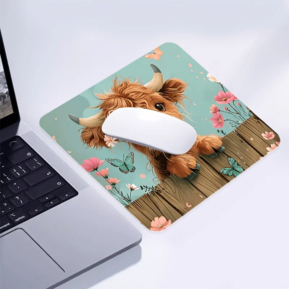 Adorable Highland Cow Mouse Pa - Cow Mat Rubber 评论和价格