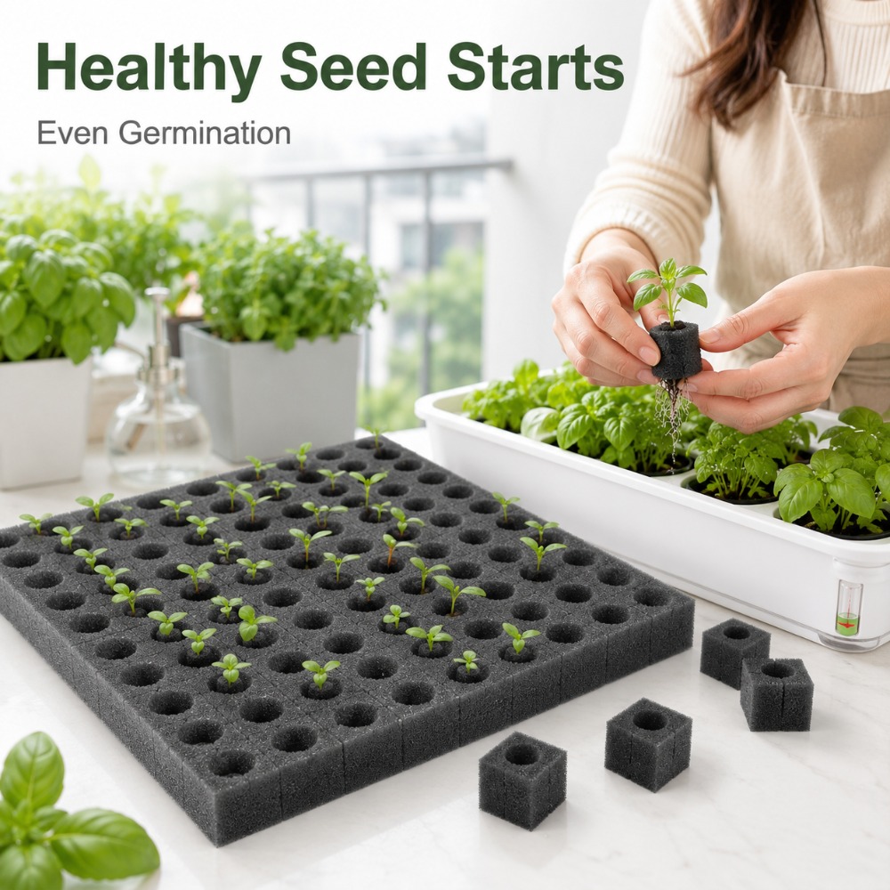 100Pcs Plant Sponge Sheet Hydr - Nursery Plug Tray 评论和价格