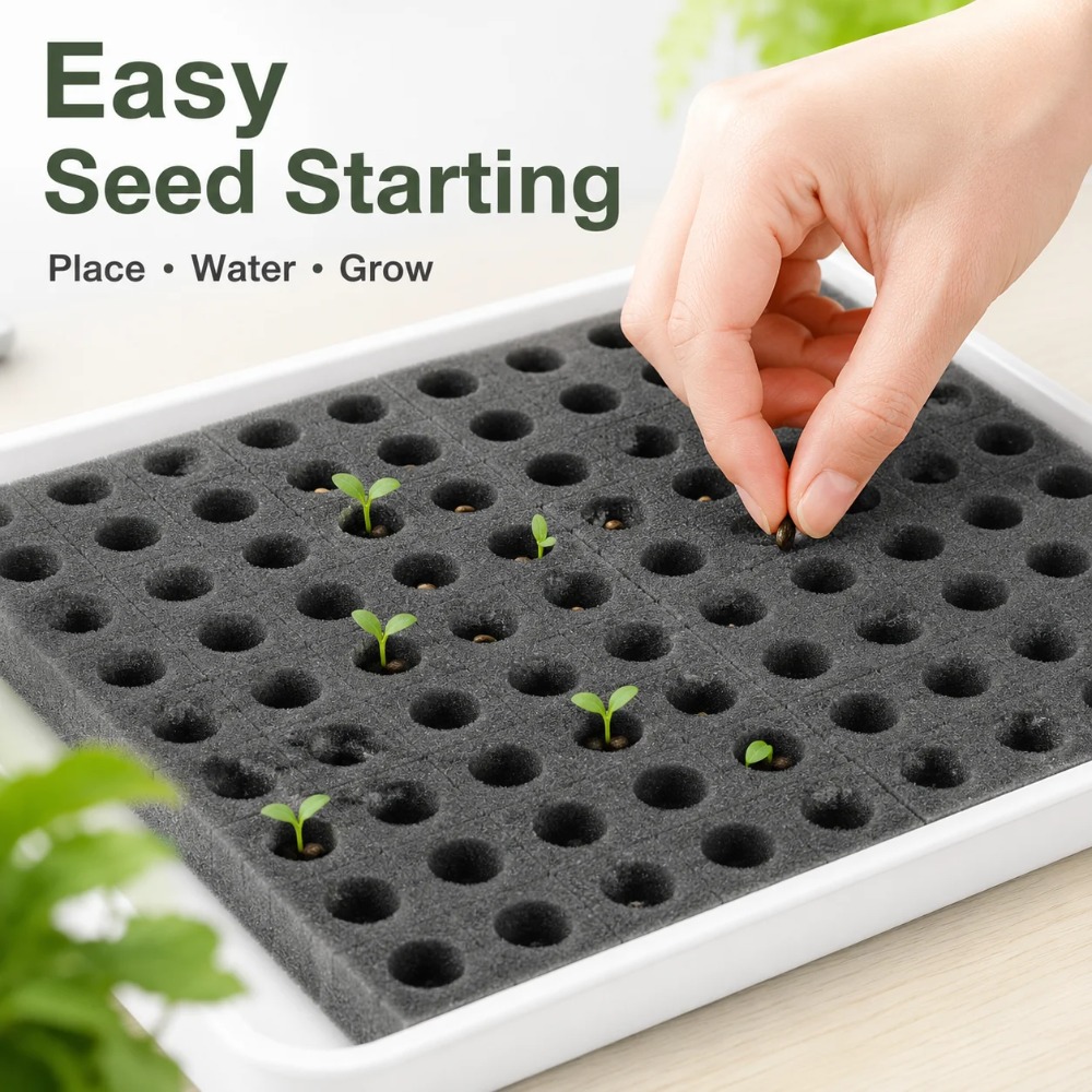 100Pcs Plant Sponge Sheet Hydr - Nursery Plug Tray 评论和价格