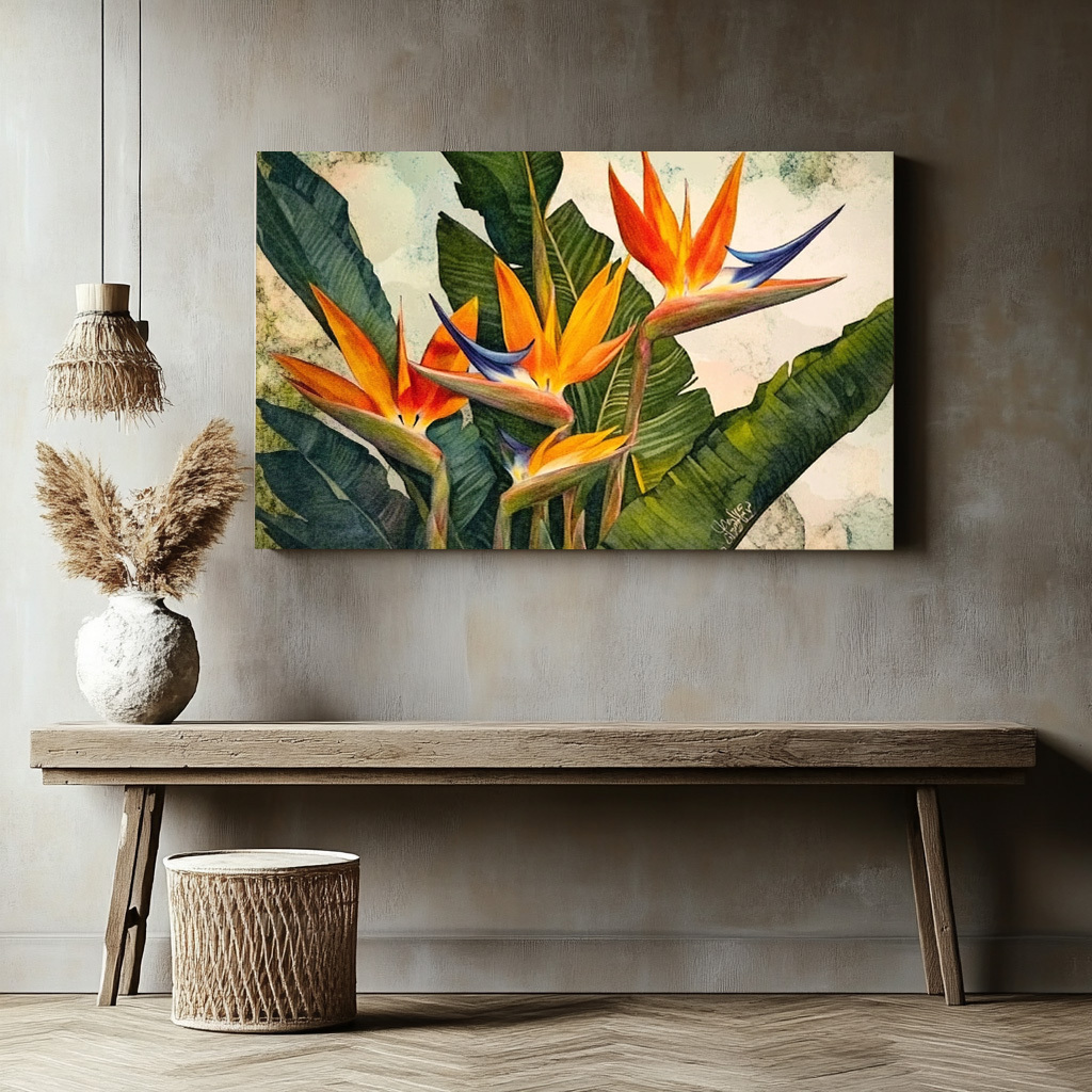 Vibrant Tropical Orchid Poster - Orchard Sprayer Tractor 评论和价格