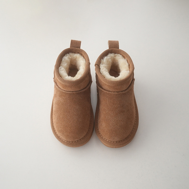 Children Winter Snow Boots Bab - Cow Mat Rubber 评论和价格