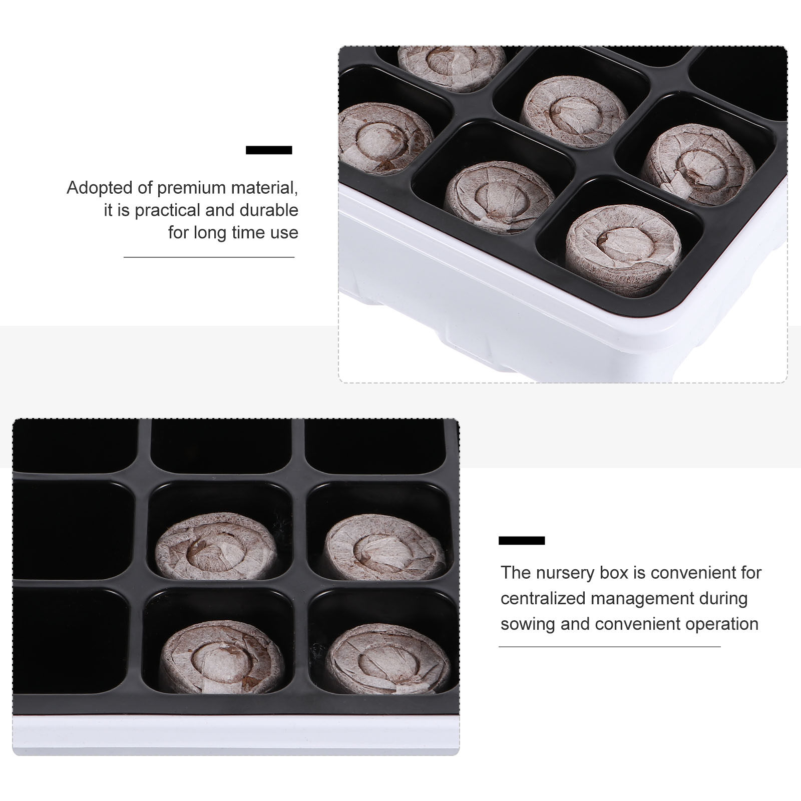 12pcs 1 Set Soil Starter Growi - Nursery Plug Tray 评论和价格