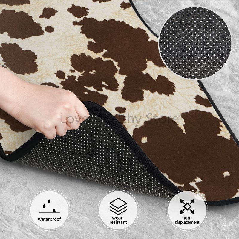 Cow Car Floor Mats Set of 4 Br - Cow Mat Rubber 评论和价格