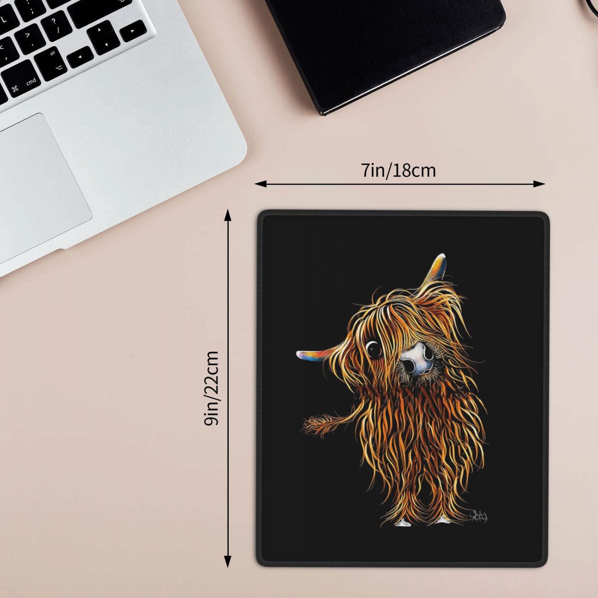 Highland Cow Print 7x9 in 22x1 - Cow Mat Rubber 评论和价格