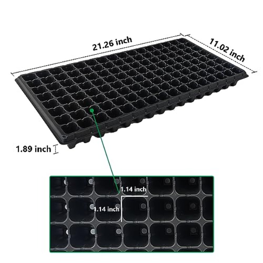 10Pcs 128 Cell Seed Starter Tr - Nursery Plug Tray 评论和价格