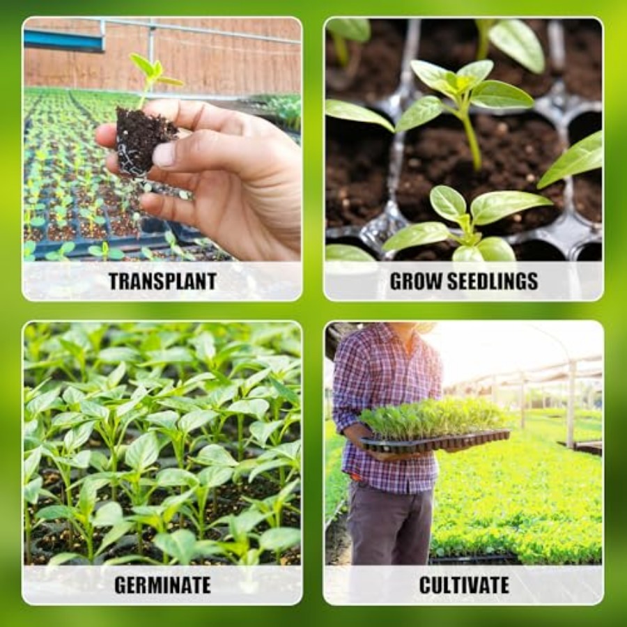 10Pcs 128 Cell Seed Starter Tr - Nursery Plug Tray 评论和价格